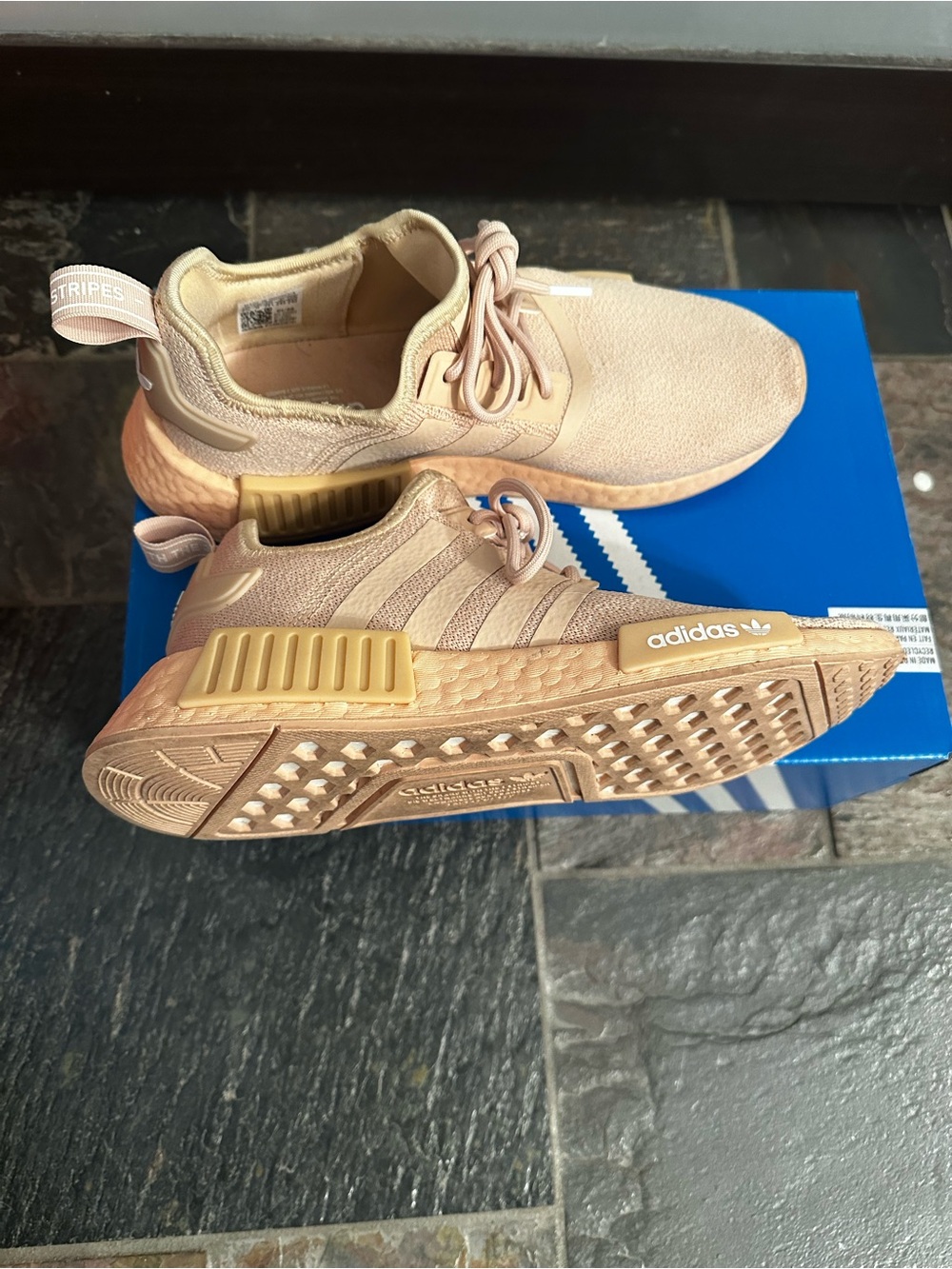 Adidas NMD R1 Tan Beige Women’s size 7.5 Sneakers Neutral Athleisure Running
